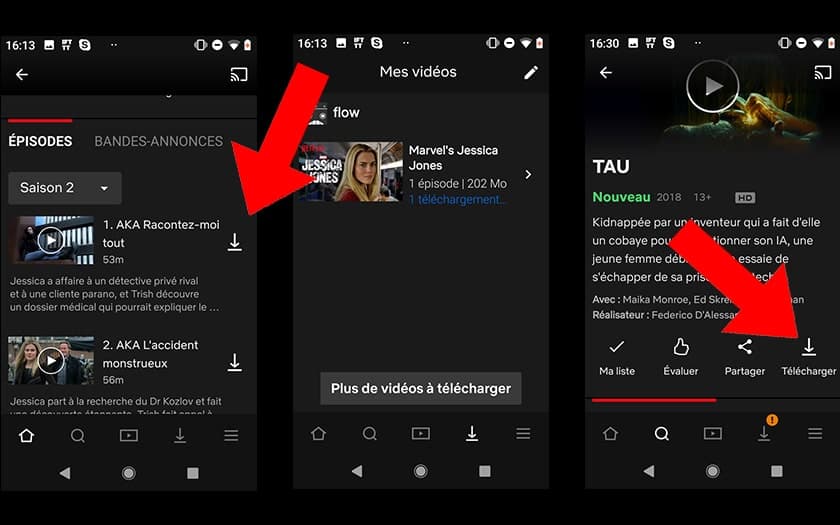 Netflix astuce pour télécharger des titres dans l'application